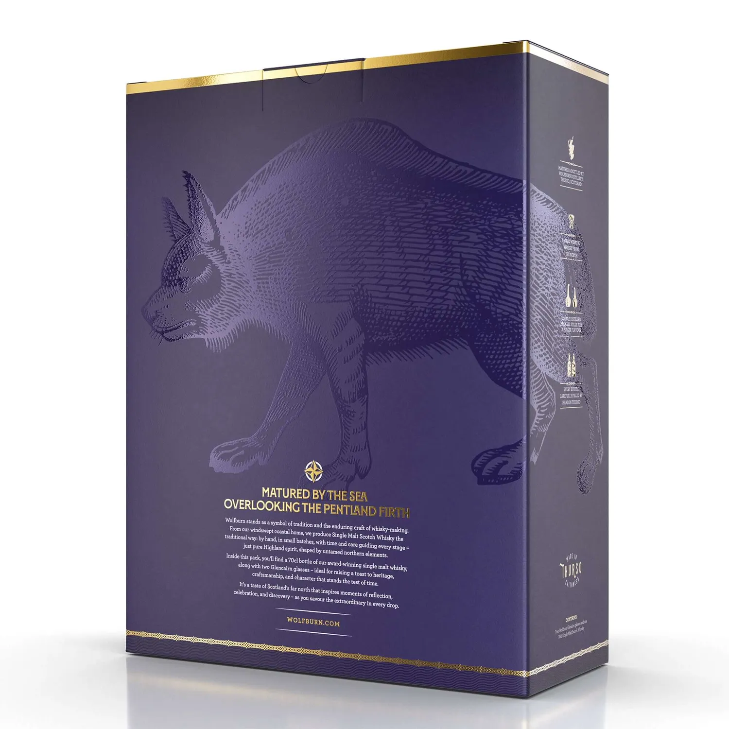 Wolfburn Luxury Gift Pack Single Malt Whisky 70cl mit Gläsern