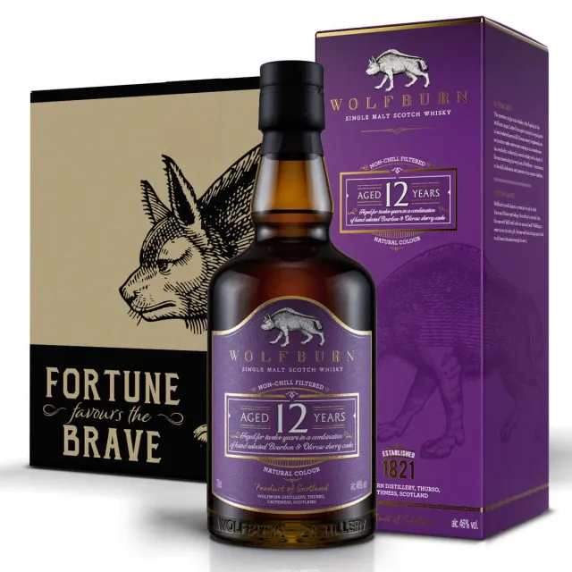 Wolfburn 12 Jahre Single Malt Whisky 6x0,7l 46% Kiste