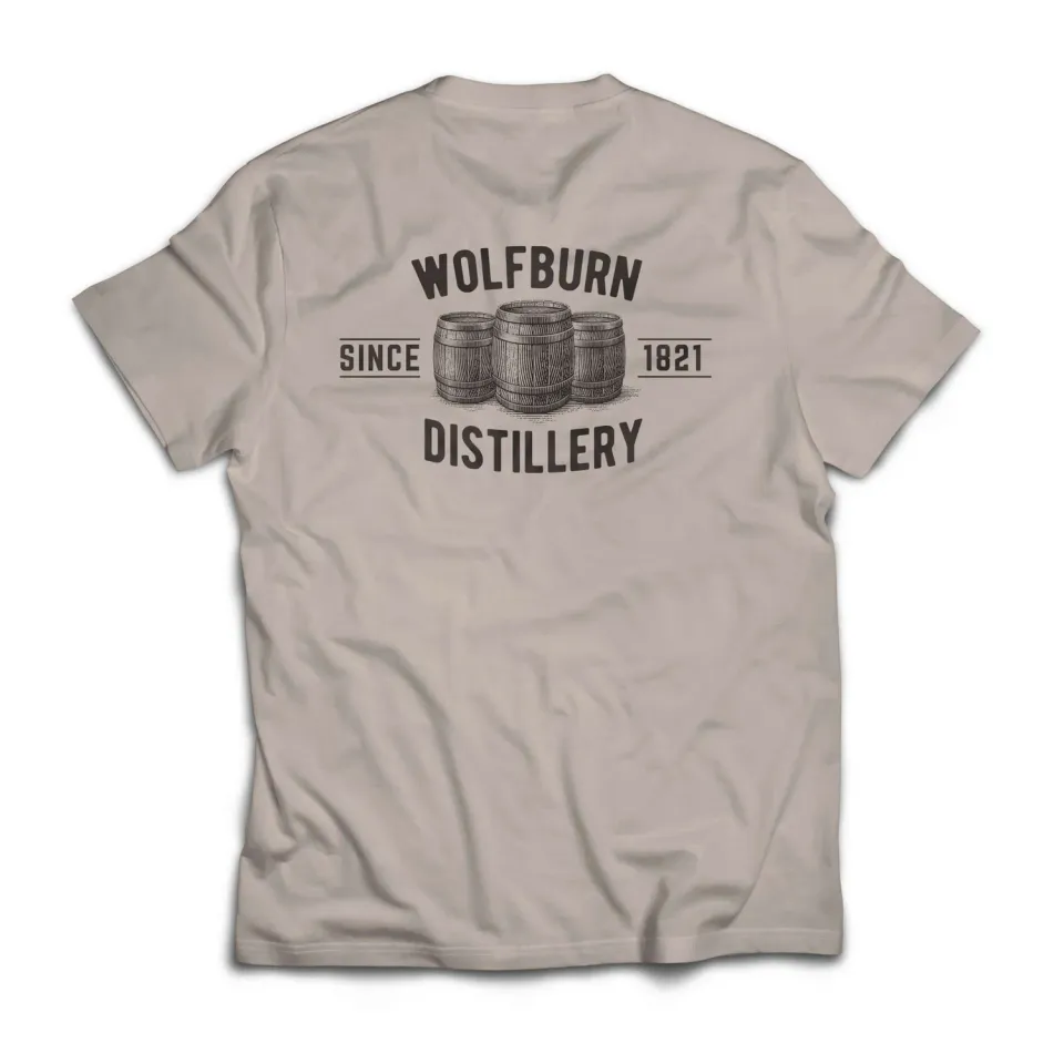 Wolfburn Since 1821 T-Shirt Bone Baumwolle Größen