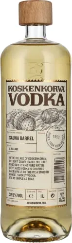 Koskenkorva Sauna Barrel Vodka 1l 37,5% Rauchfass