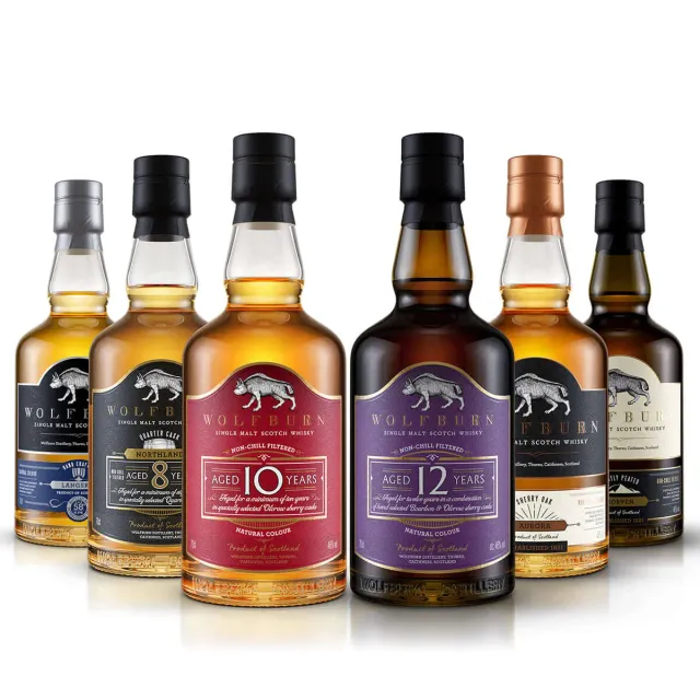 Wolfburn Mixed Case Whisky-Set 6x0,7L 46-58%