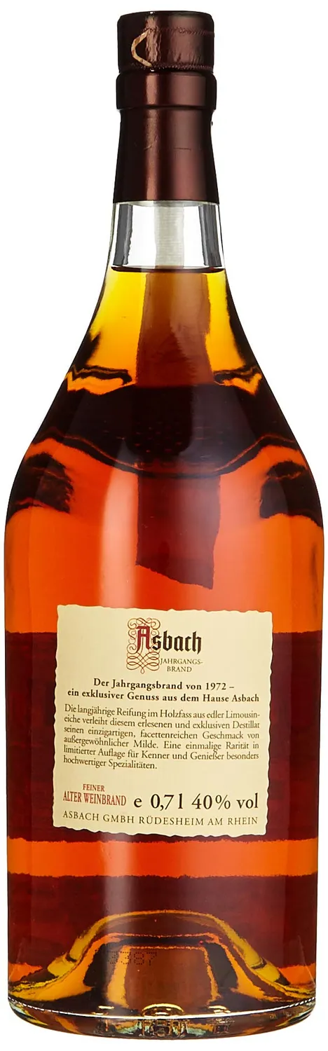 Asbach Jahrgangsbrand 1972 Weinbrand 0,7l Holzkiste
