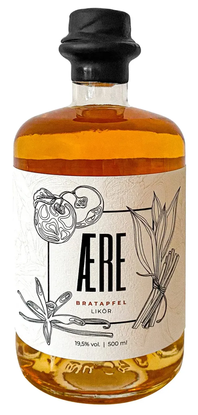 AERE Bratapfellikör Zimt Likör 0,5l 19,5% Apfel