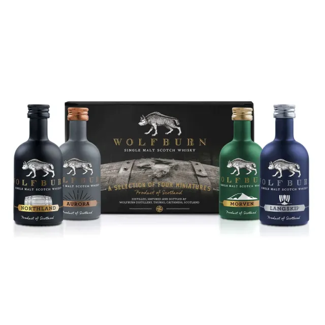 Wolfburn Miniature Single Malt Whisky Set 4x5cl 46% Sherry