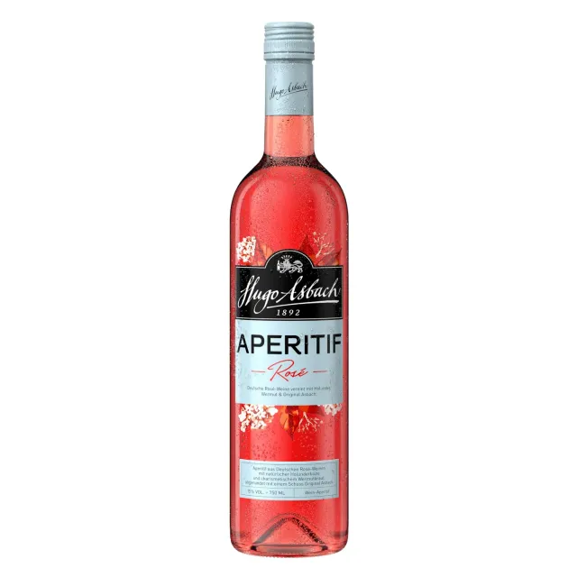 Asbach Hugo Aperitif Rosé Aperitif 0,75 l Holunderblüte