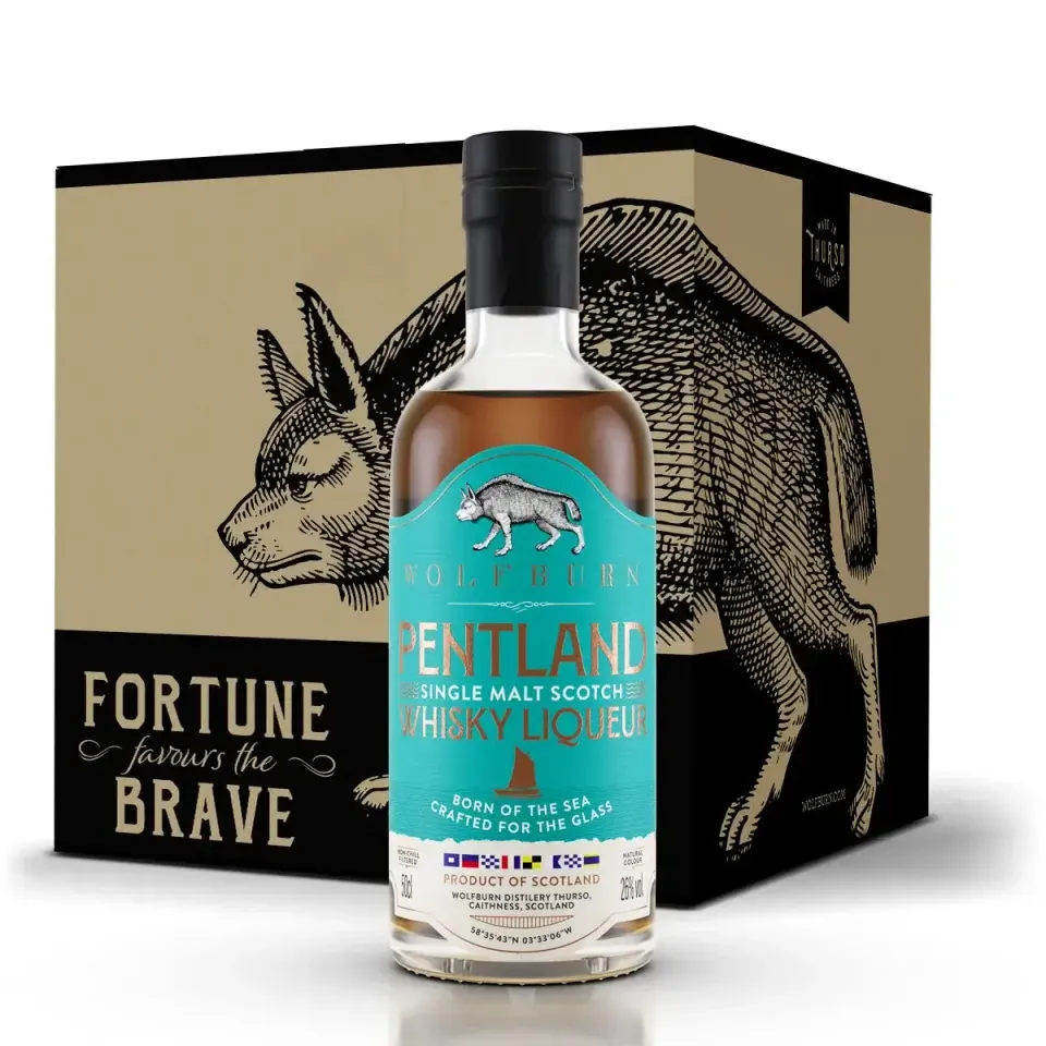 Wolfburn Pentland Whiskylikör 6 x 50 cl 26 % süß-würzig
