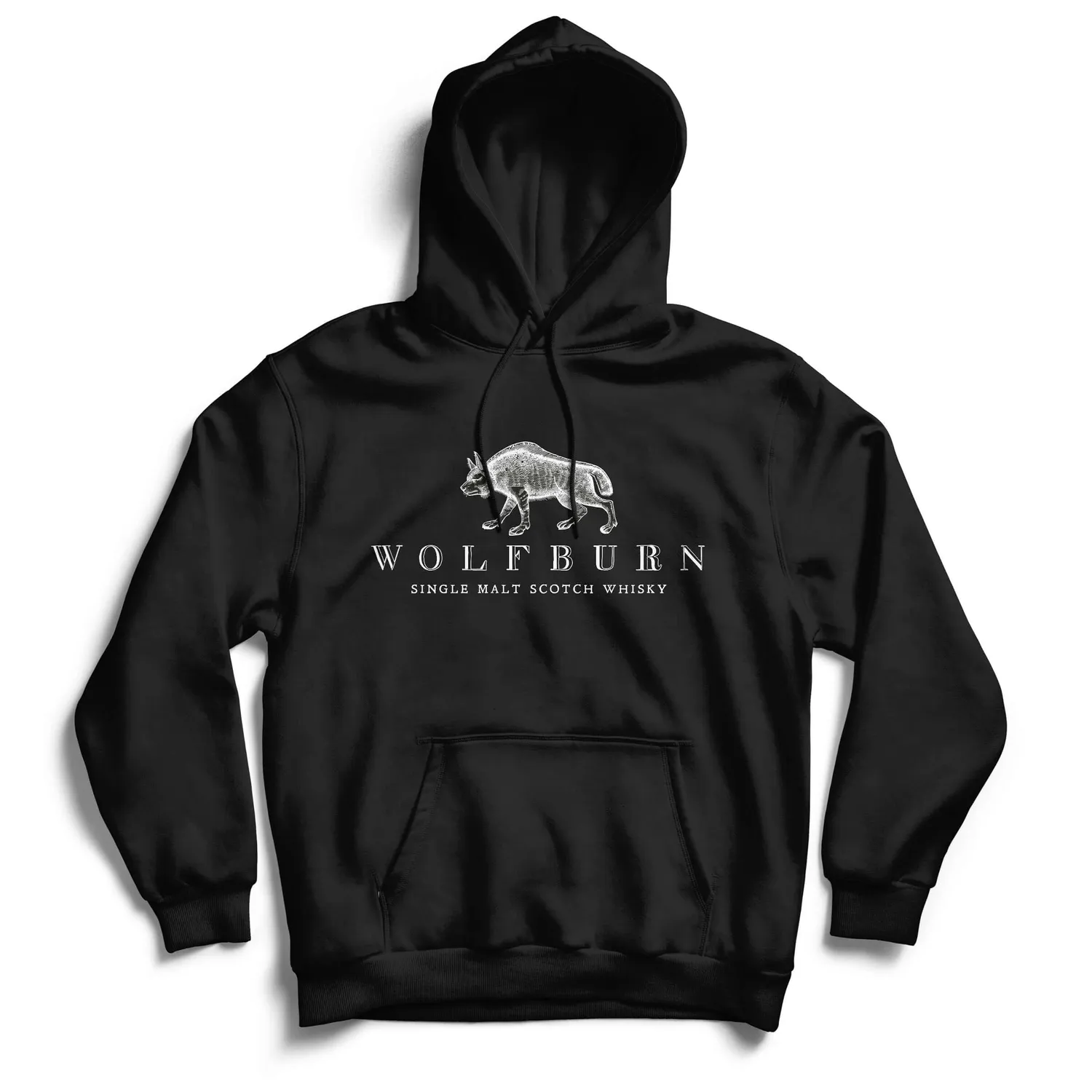 Wolfburn Made in Thurso Hoodie schwarz Kapuzenpullover
