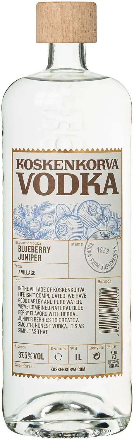 Koskenkorva Blueberry Juniper Vodka 1l 37,5%