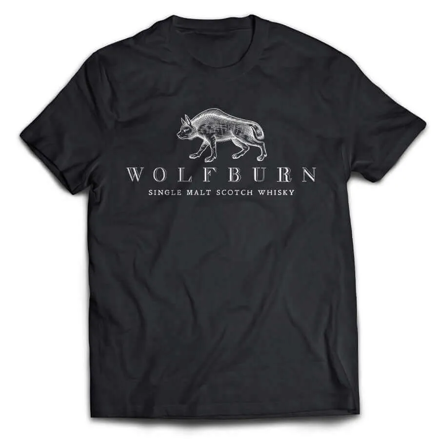 Wolfburn Made in Thurso T-Shirt Schwarz Baumwolle Größenwahl