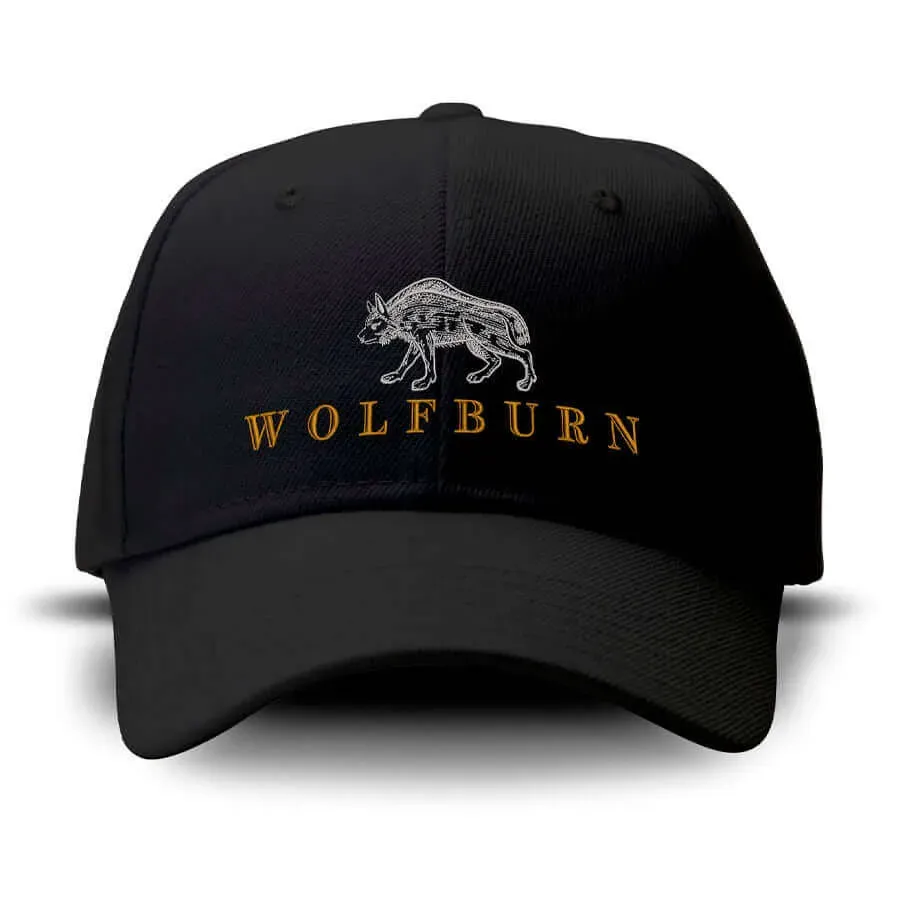Wolfburn Baseball Cap Basecap Schwarz verstellbar