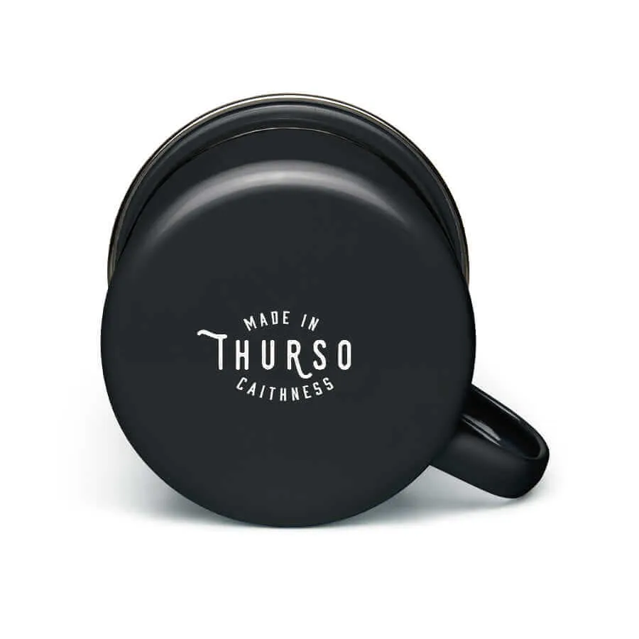 Wolfburn Fortune Favours Emaillebecher Schwarz 11oz