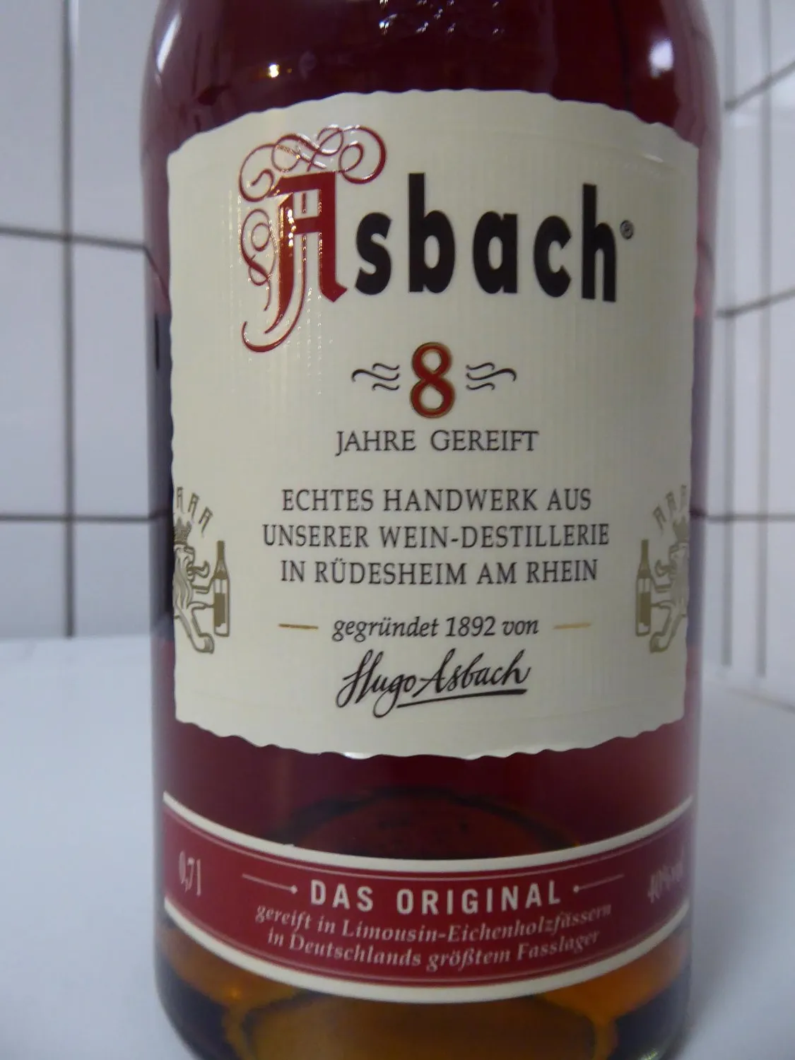Asbach Privatbrand 8 Jahre Weinbrand 0,7l 40%