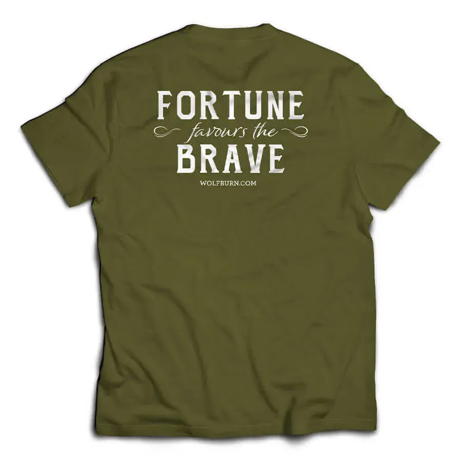 Wolfburn Fortune Favours The Brave T-Shirt Baumwolle