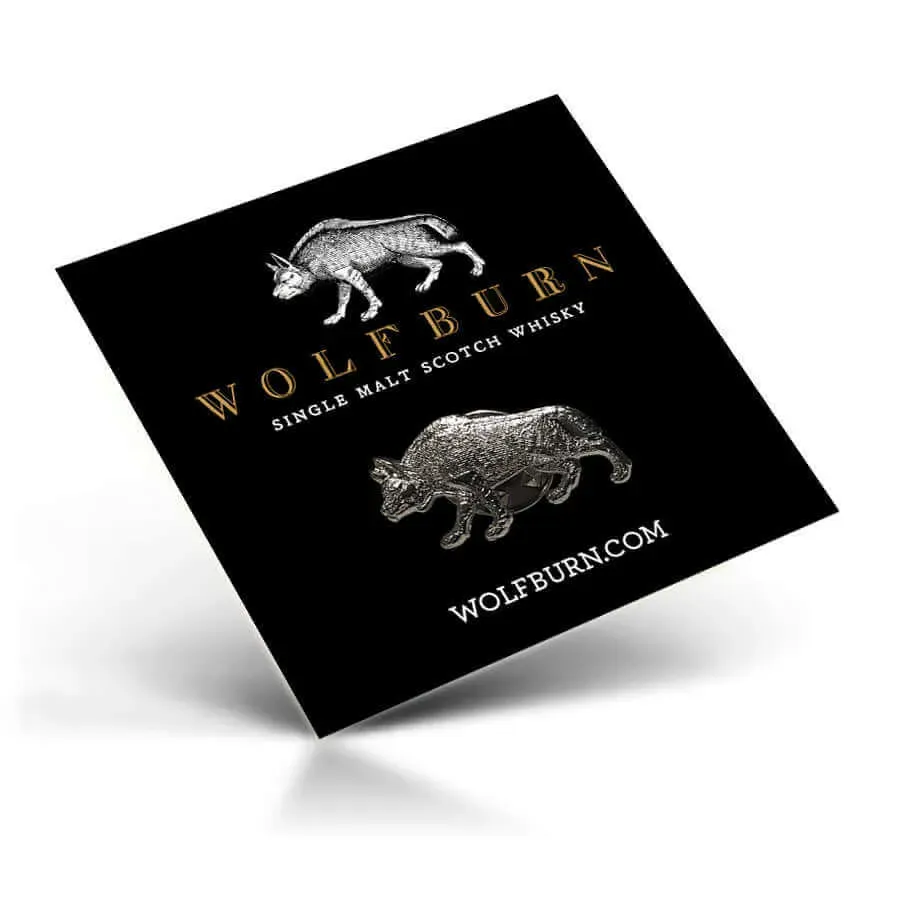 Wolfburn Wolf Pin Badge Anstecker Soft-Emaille