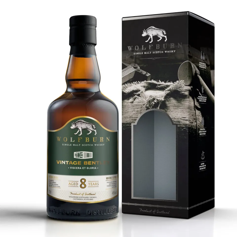 Wolfburn Vintage Bentley 8 Single Malt Whisky 0,7l Bourbonfass