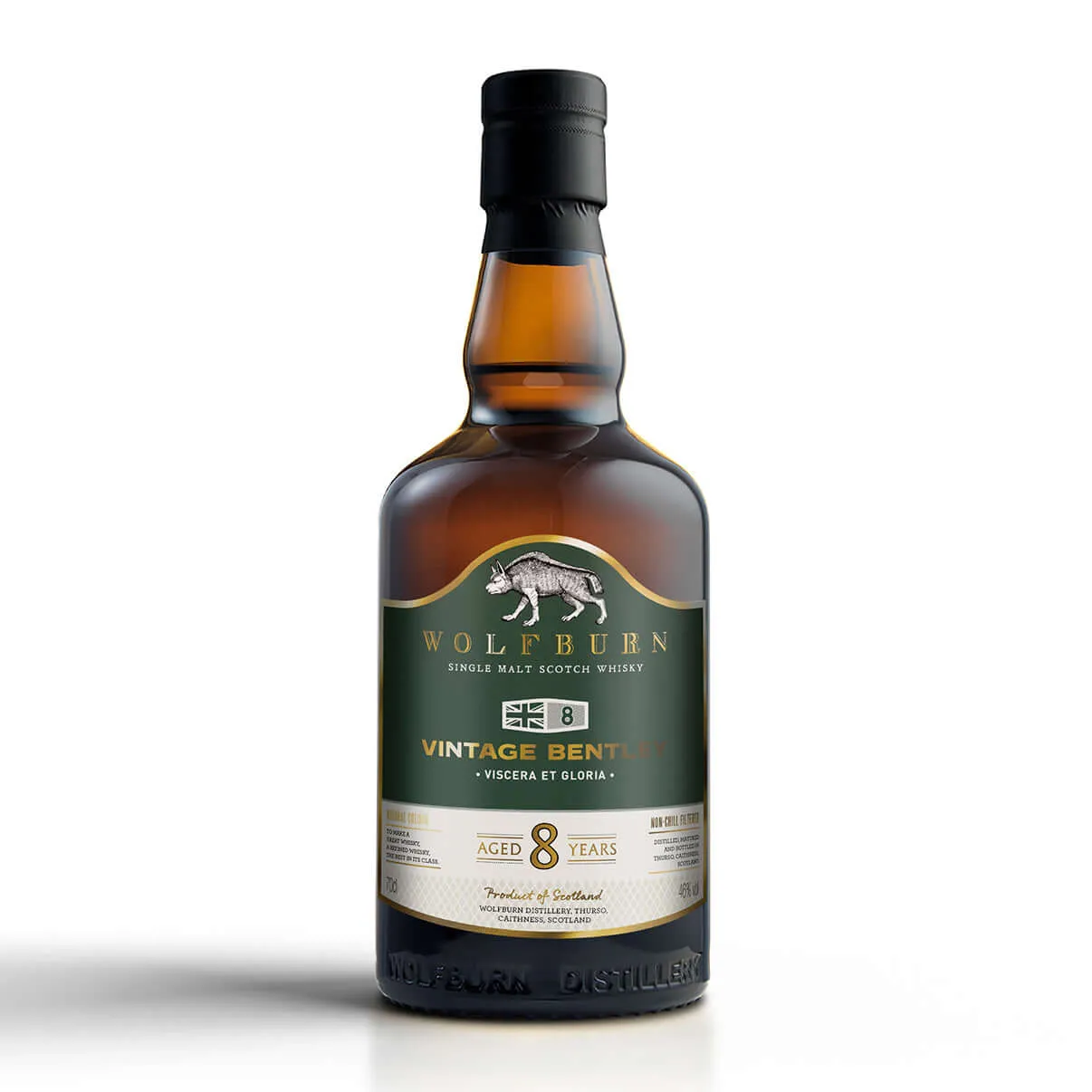 Wolfburn Vintage Bentley 8 Single Malt Whisky 0,7l Bourbonfass