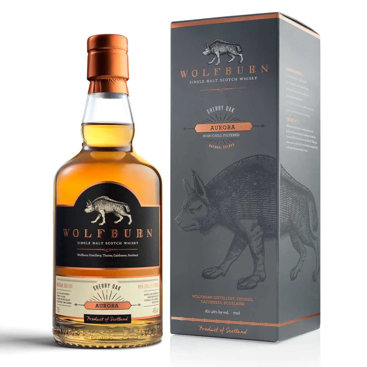 Wolfburn Mixed Case Whisky-Set 6x0,7L 46-58%