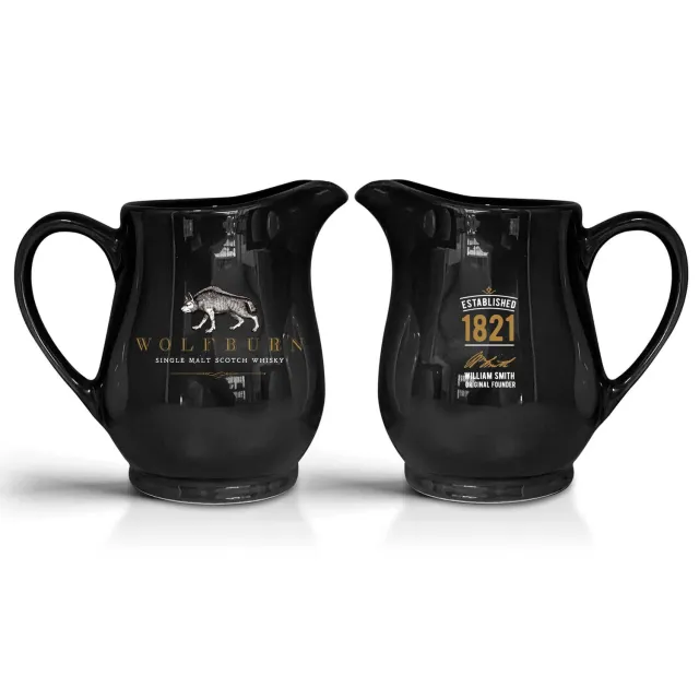 Wolfburn Water Jug Wasserkrug Schwarz Keramik 300ml