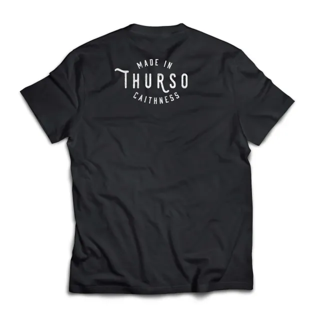 Wolfburn Made in Thurso T-Shirt Schwarz Baumwolle Größenwahl