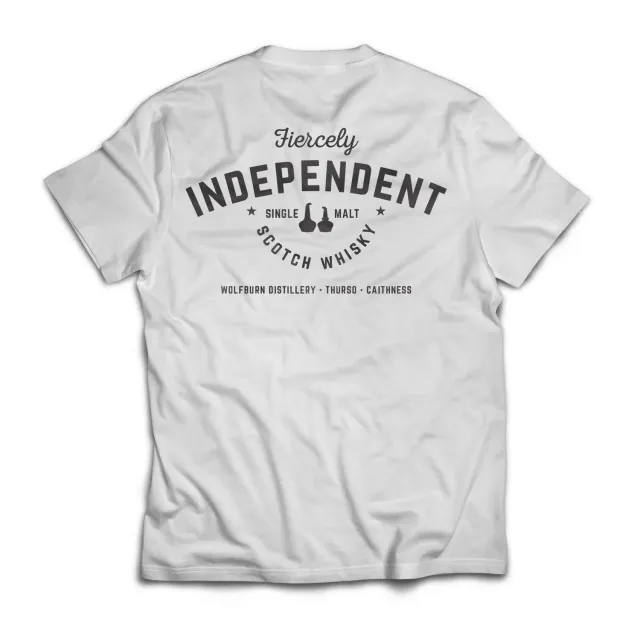 Wolfburn Fiercely Independent T-Shirt weiß Baumwolle