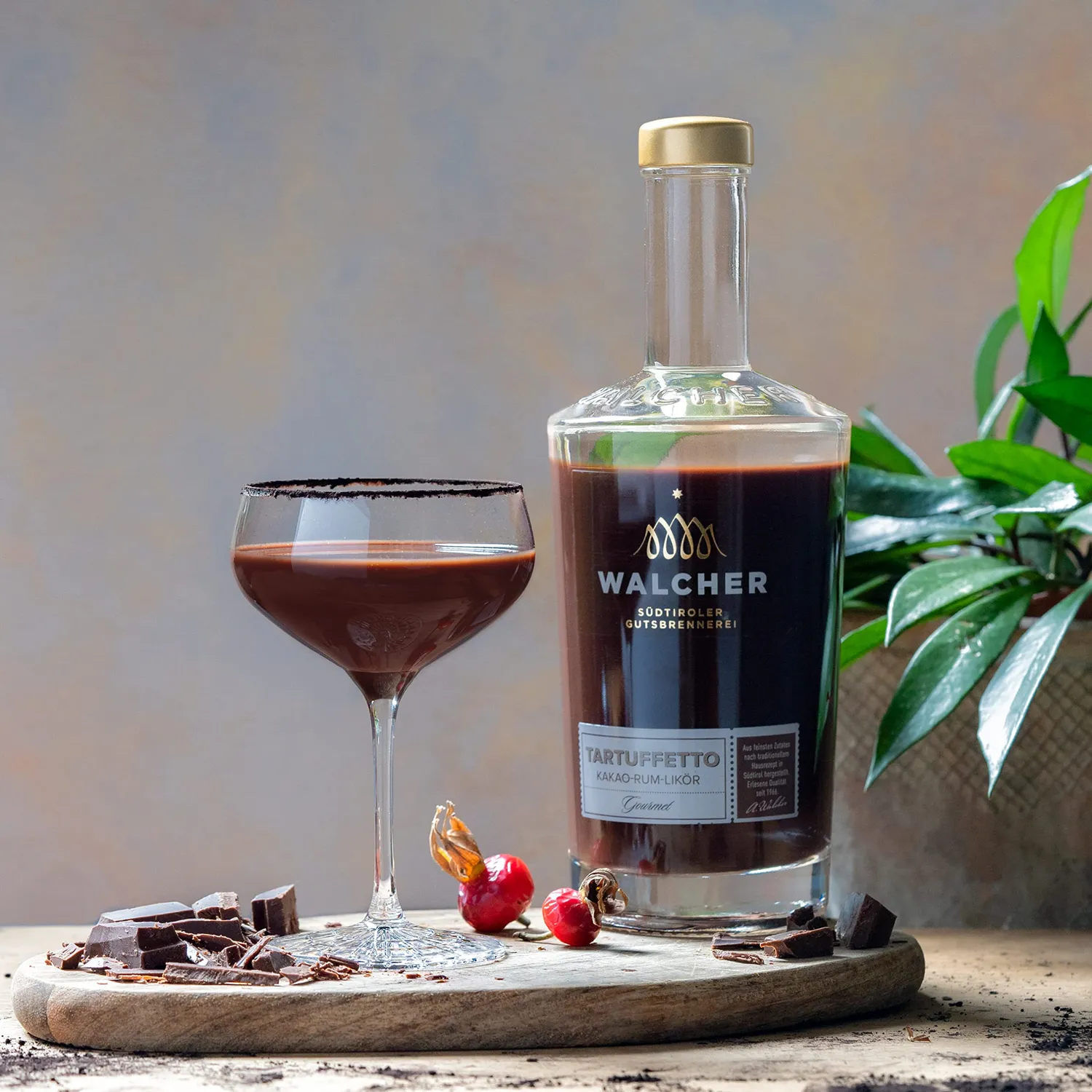 Walcher Tartuffetto Kakao-Rum Likör 0,7l cremig