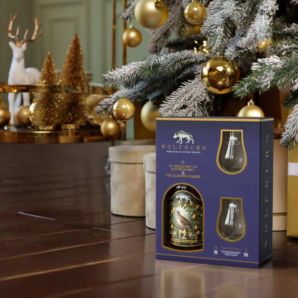 Wolfburn Partridge in a Pear Tree Whisky Geschenkset 0,7 l mit Gläsern