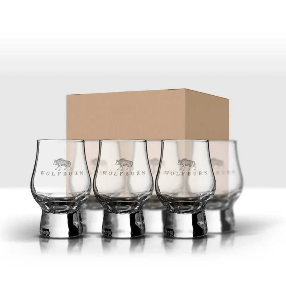 Wolfburn Perfect Dram Whiskyglas 6er Set Miniaturglas