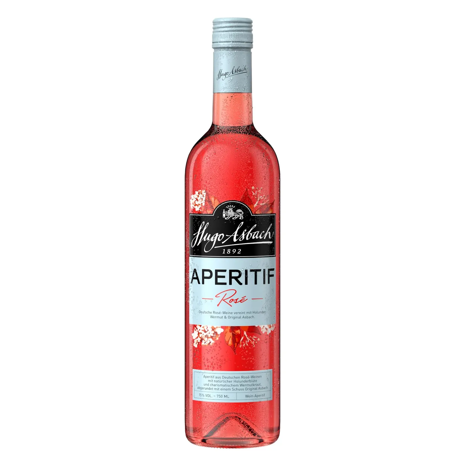 Asbach Hugo Aperitif Rosé Set 0,75l mit 2 Gläsern