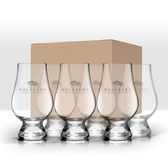 Wolfburn Glencairn Whiskyglas 6er-Set mit Logo