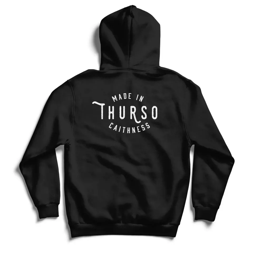 Wolfburn Made in Thurso Hoodie schwarz Kapuzenpullover