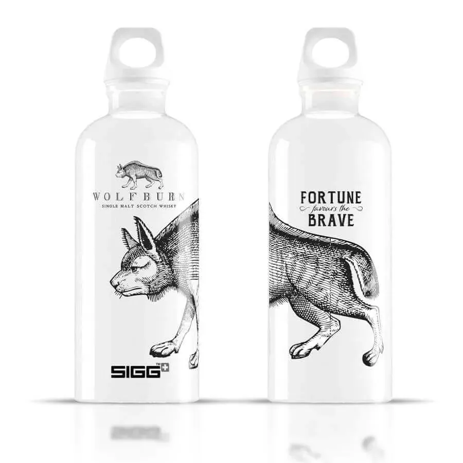 Wolfburn SIGG Trinkflasche Weiß 600ml Aluminium