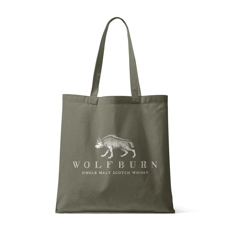 Wolfburn Tote Bag Baumwolltasche Olive 38x42cm
