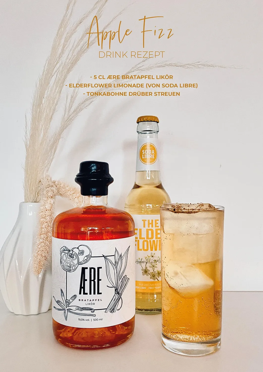 AERE Bratapfellikör Zimt Likör 0,5l 19,5% Apfel