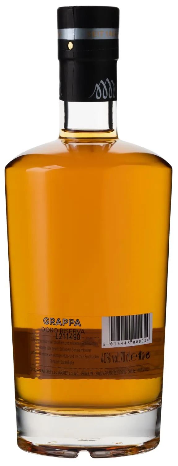 Walcher Grappa dOro Riserva Grappa 0,7 l Barrique