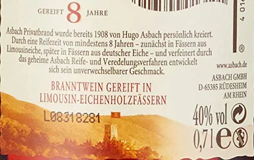 Asbach Privatbrand 8 Jahre Weinbrand 0,7 l Eichenfass