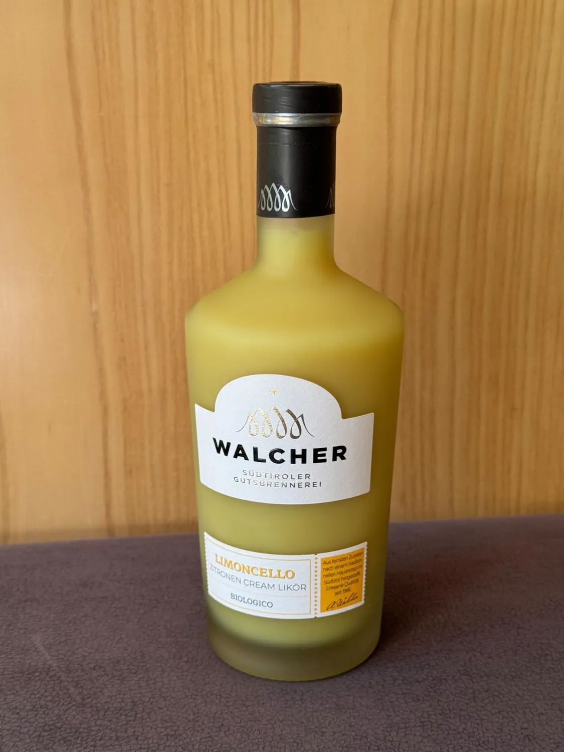 Walcher Limoncello Cream Likör 0,7l Zitrone Bio